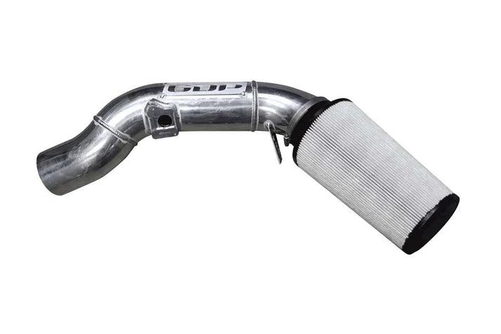 Load image into Gallery viewer, Showcasing the GDP 4&quot; Open Air Intake Tube paired with an S&amp;B Filter on a 2003-07 Ford Powerstroke 6.0L. The image highlights the sleek, robust design of the intake tube and the superior quality of the S&amp;B Filter, emphasizing their perfect fit and enhancement to the engine&#39;s performance.
