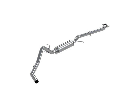 Show the Sixty-Six 5" Aluminized CAT-Back Exhaust Kit installed on a 2006-07 GM/Chevy Duramax LBZ. Highlight the sleek aluminized finish and emphasize how the kit enhances the vehicle’s aesthetic while illustrating its perfect integration and performance boost.