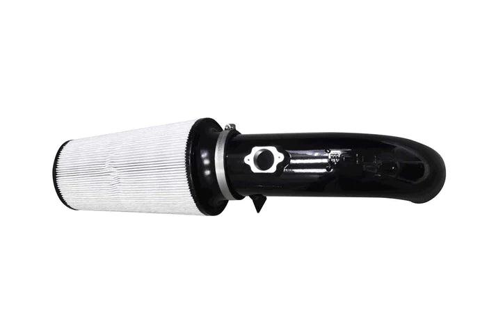 Load image into Gallery viewer, 2008-2010 Ford Powerstroke 6.4L showcasing the GDP 4&quot; Open Air Intake Tube and S&amp;B Filter installation, emphasizing the enhanced engine setup and performance improvements.
