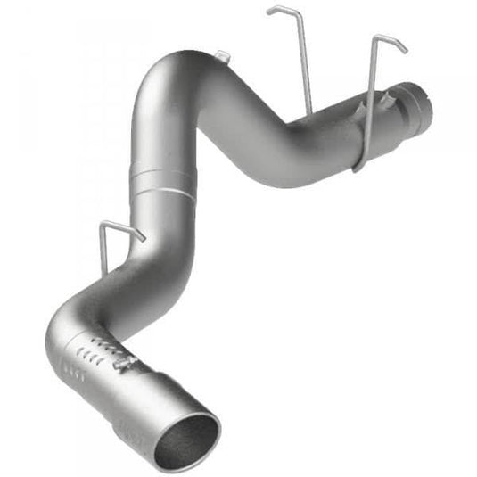 A polished 4" V-Band Style Performance Exhaust Kit made of 409SS stainless steel. The components are displayed, highlighting the precision and quality of the kit.