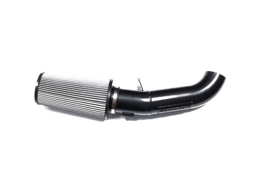 A sleek 4" Open Air Intake Tube paired with a top-grade S&B Filter, both items highlighting their design and build quality, displayed against a neutral backdrop, emphasizing their compatibility with the 2011-16 Ford Powerstroke 6.7L.