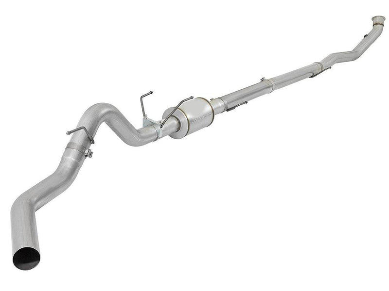 Chargez l&#39;image dans la visionneuse de la galerie, A sleek and sturdy Sixty-Six 4&quot; Performance Exhaust Kit, showcasing its aluminized finish, designed specifically for 2013-18 Ram Cummins 6.7L models.
