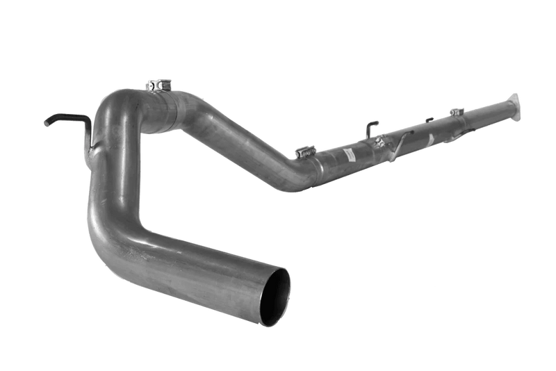 Load image into Gallery viewer, A robust 2016-19 Sixty-Six 5&quot; Performance Exhaust Kit crafted from aluminized steel, tailored for the Nissan Titan XD. The image showcases the kit&#39;s premium construction and the promise of an unmatched driving experience.
