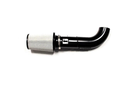 A modern 4" Open Air Intake Tube combined with a high-quality S&B Filter, both components showcasing their premium design and craftsmanship, set against a clean background, emphasizing their perfect fit for the 2017-19 GM/Chevy Duramax L5P.