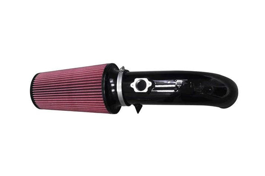 A sleek Open Air Intake Tube paired with a premium S&B Filter, both components highlighting their superior design and build quality, set against a neutral background, emphasizing their compatibility with the 2017-19 Ford Powerstroke 6.7L.