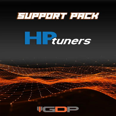 An image showcasing the HP Tuners GDP Support Pack, emphasizing its compatibility with the 2014-21 Ram 3.0L EcoDiesel models. The product is highlighted for its precision engineering and versatility in tuning options.