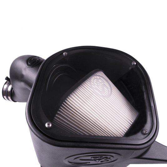 S&B Cold Air Intake for 2013-2018 Ram 2500/3500 6.7L Cummins, Dry Extendable White